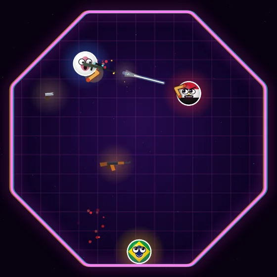 Octagon arena, Neon theme